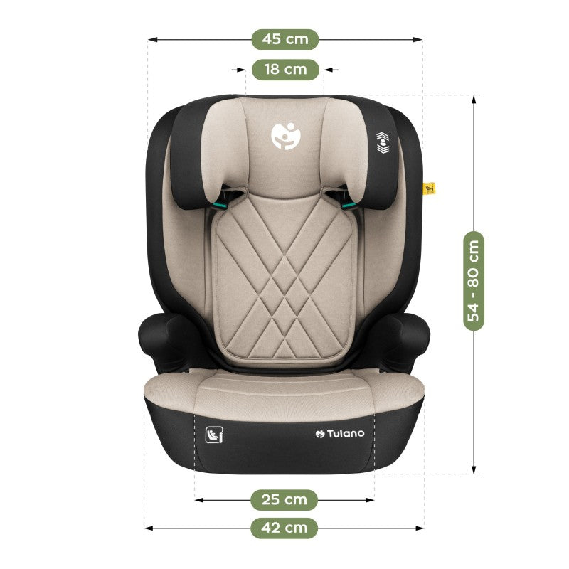 Tulano dječja autosjedalica 2-u-1 100 -150 cm Joy 45 Beige I-Size - slika 7