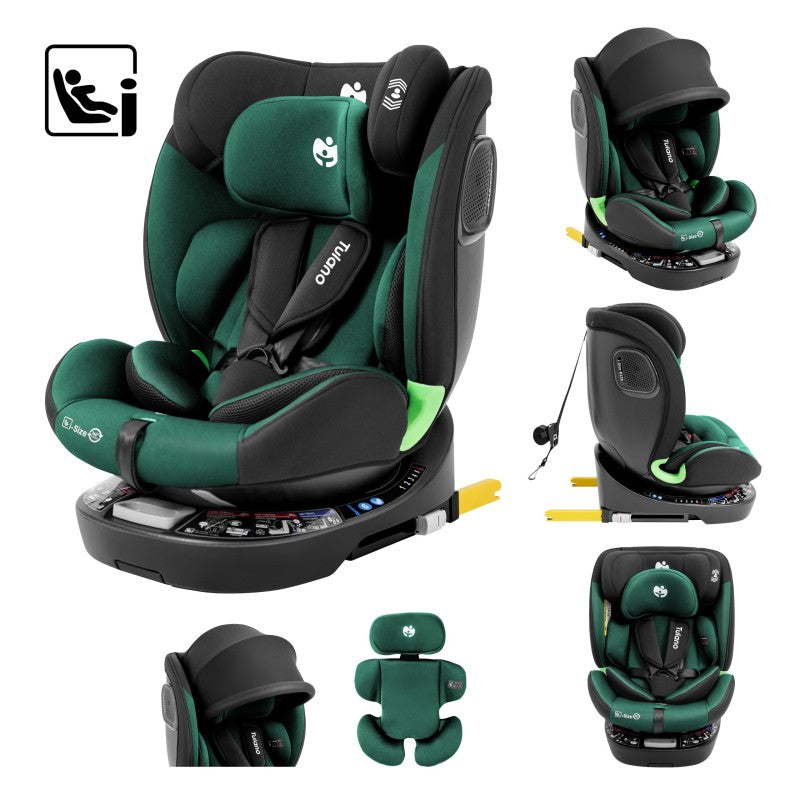 Tulano rotirajuća autosjedalica Loom 35 Black Green - slika 4