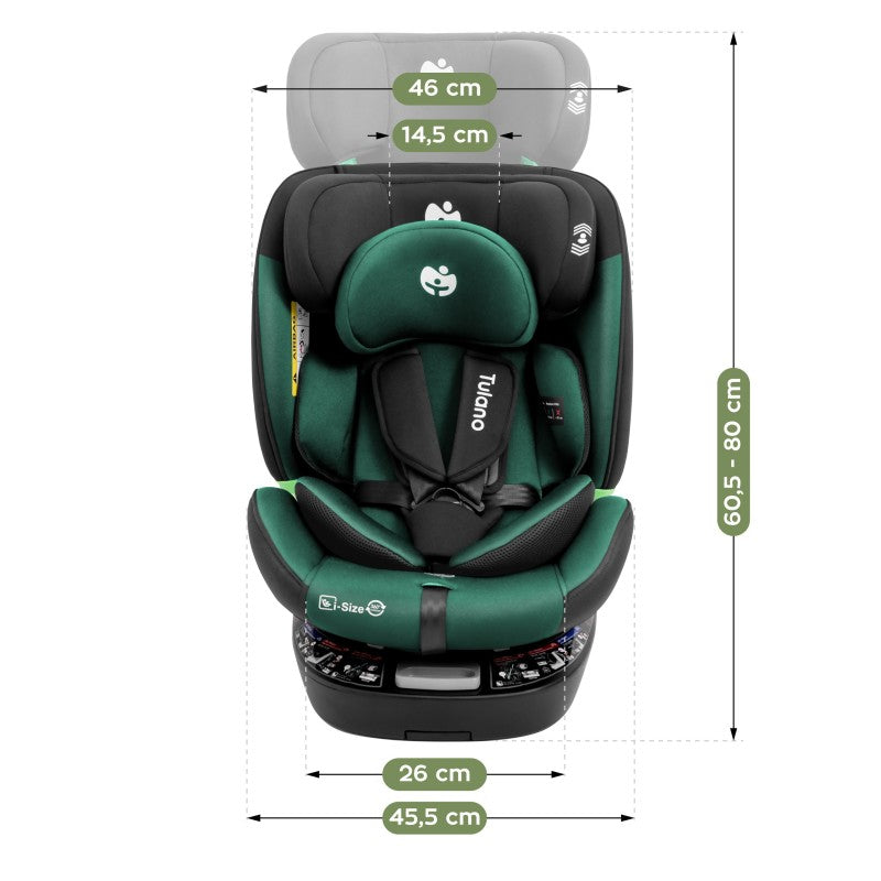 Tulano rotirajuća autosjedalica Loom 35 Black Green - slika 6