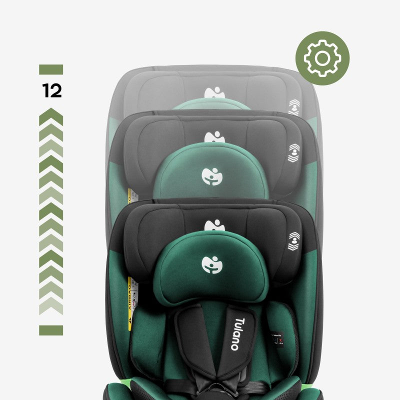 Tulano autosjedalica rotirajuća Loom 35 Black Green - slika 8