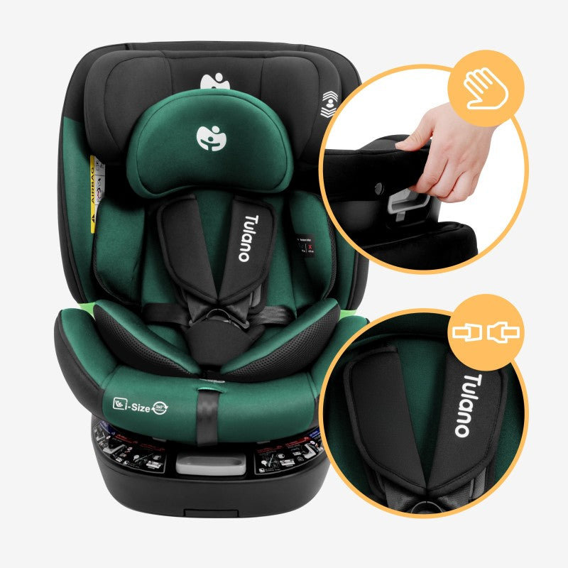 Tulano rotirajuća autosjedalica Loom 35 Black Green - slika 12