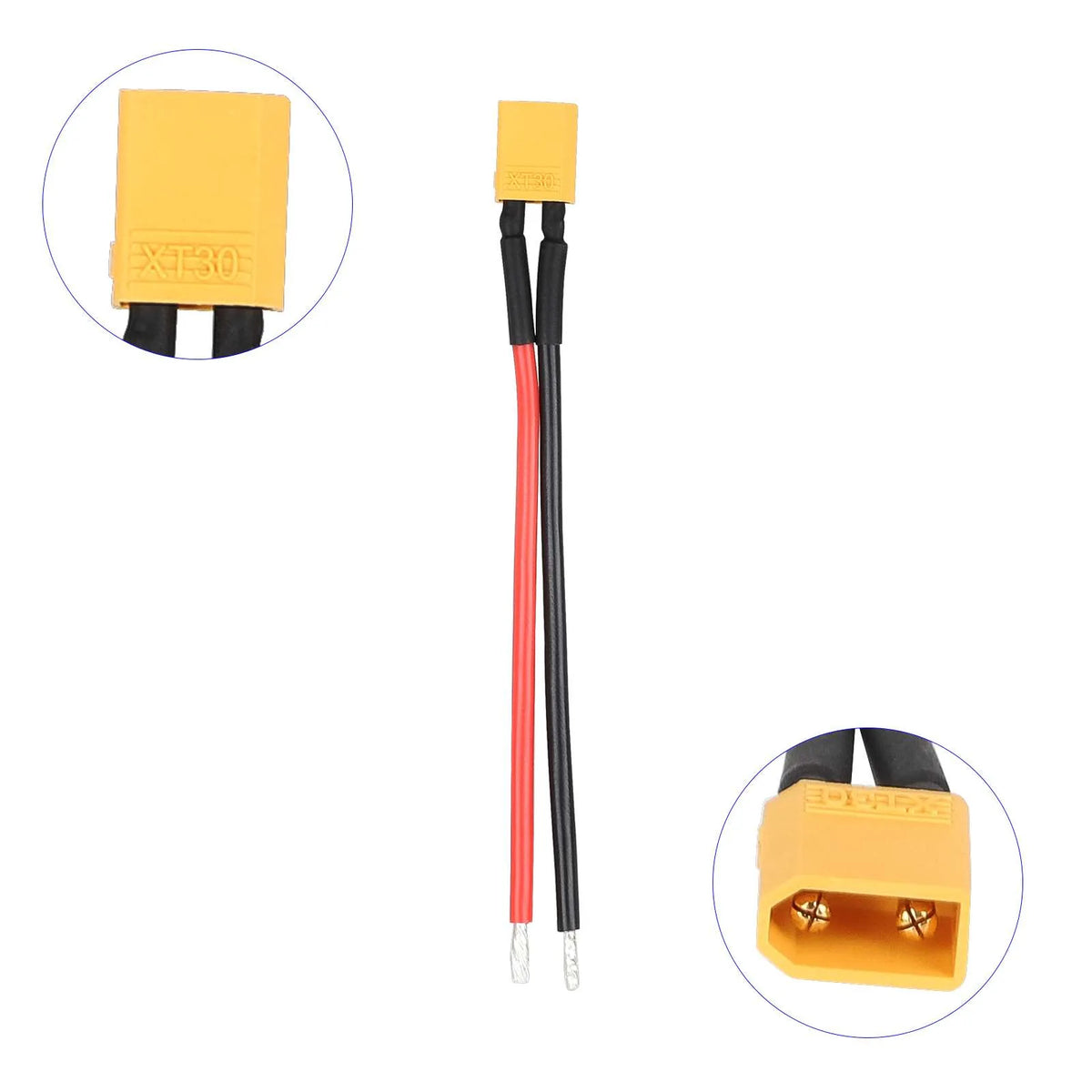 Baterijski kabel s muškim XT30 priključkom, 14 AWG – 1/6