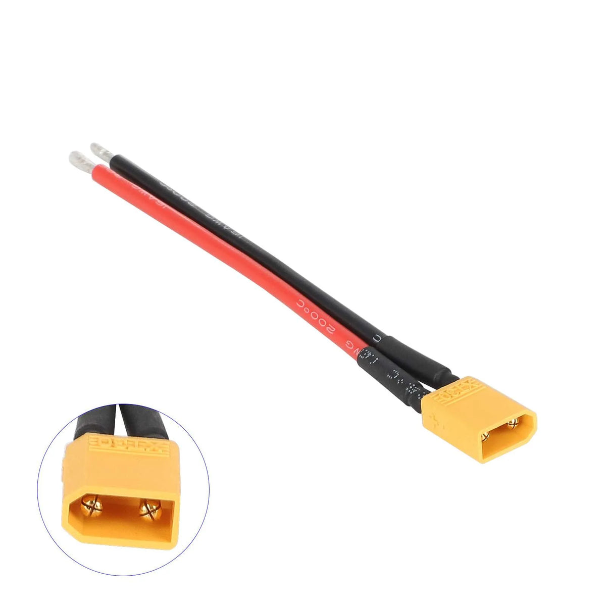 Baterijski kabel s muškim XT30 priključkom, 14 AWG – 3/6