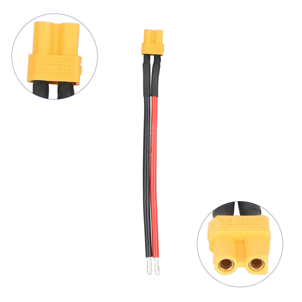 Baterijski kabel sa ženskim XT30 priključkom, 14 AWG – 1/6