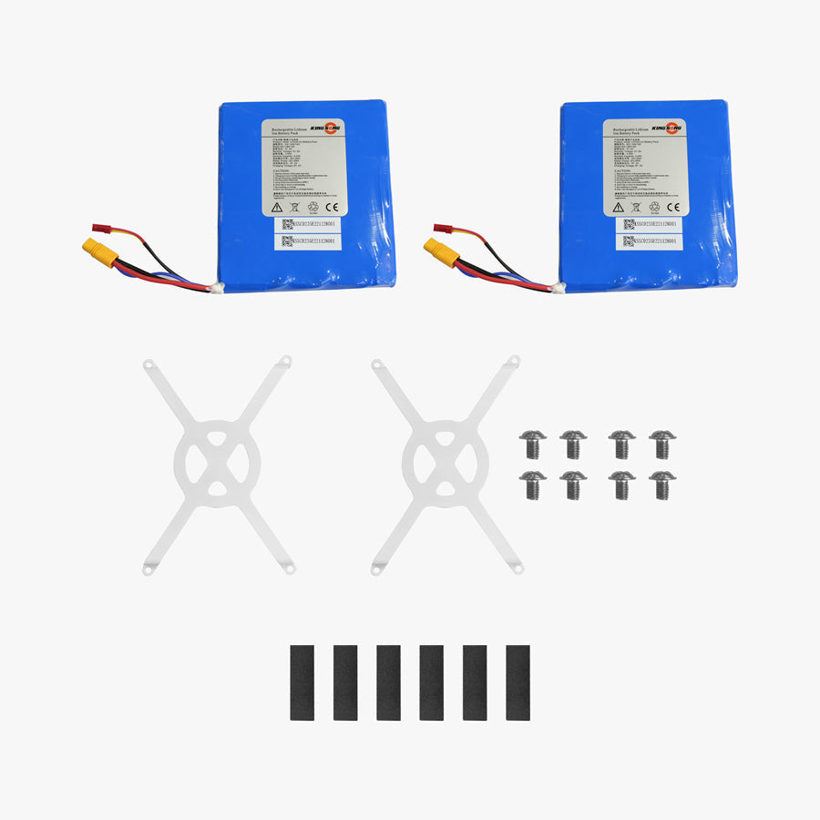 Plavi KingSong 14D baterijski paket s metalnim nosačima i vijcima za električni monocikl
