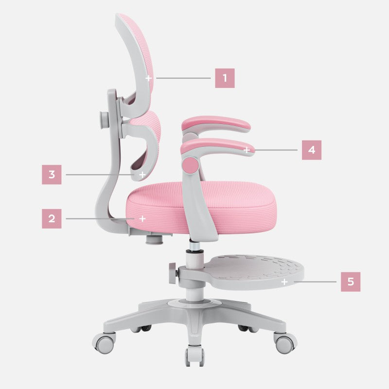 Mark Adler Dječja ergonomska stolica Junior 4.4 Pink - slika 14