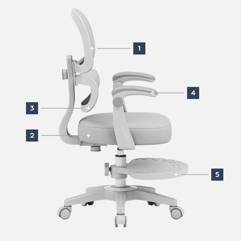 Mark Adler Dječja ergonomska stolica Junior 4.4 Grey - slika 12