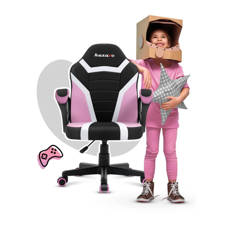 Huzaro Ranger 1.0 Pink Mesh dječja gaming stolica - slika 1