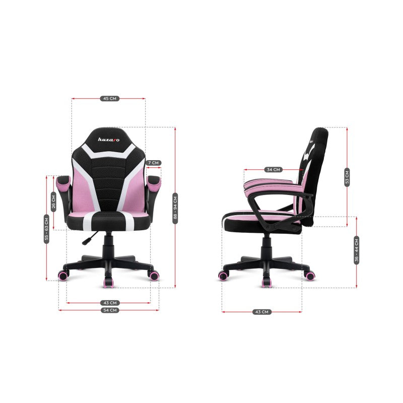 Huzaro Ranger 1.0 Pink Mesh dječja gaming stolica - slika 11
