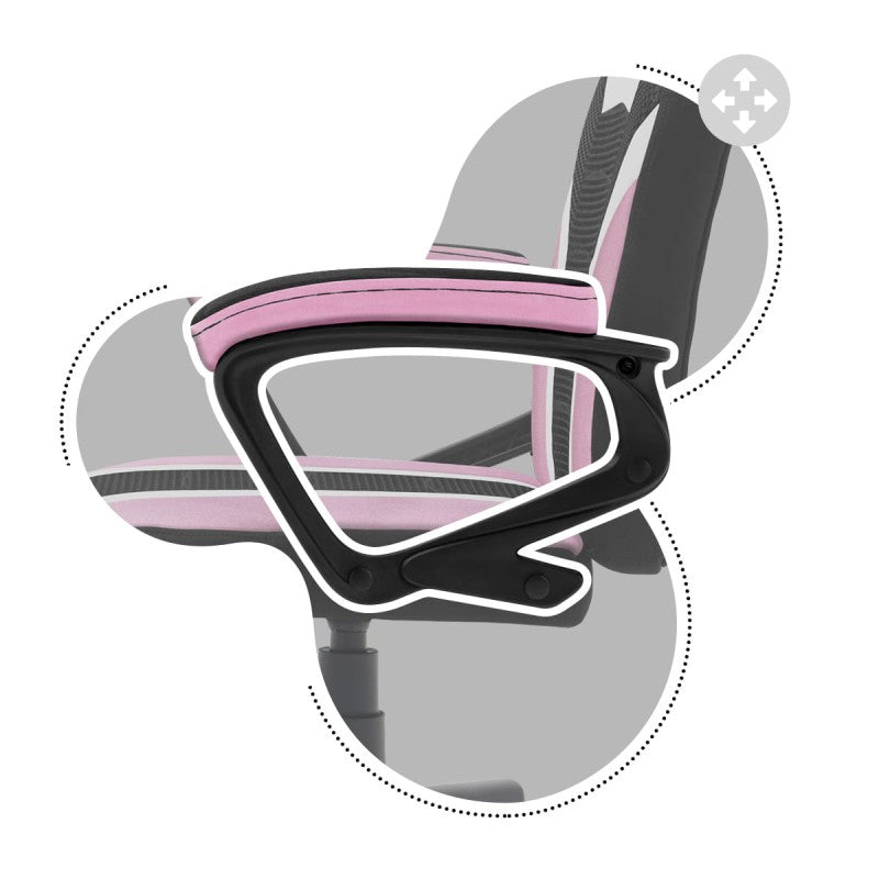 Huzaro Ranger 1.0 Pink Mesh dječja gaming stolica - slika 12