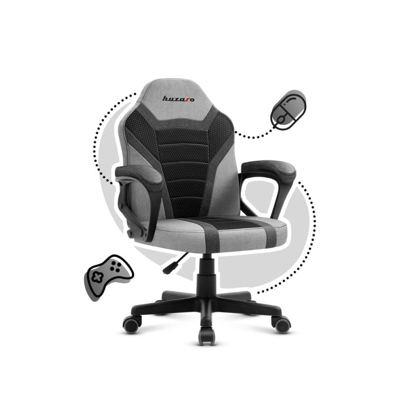 Huzaro Ranger 1.0 Grey Mesh gaming stolica za djecu - slika 5