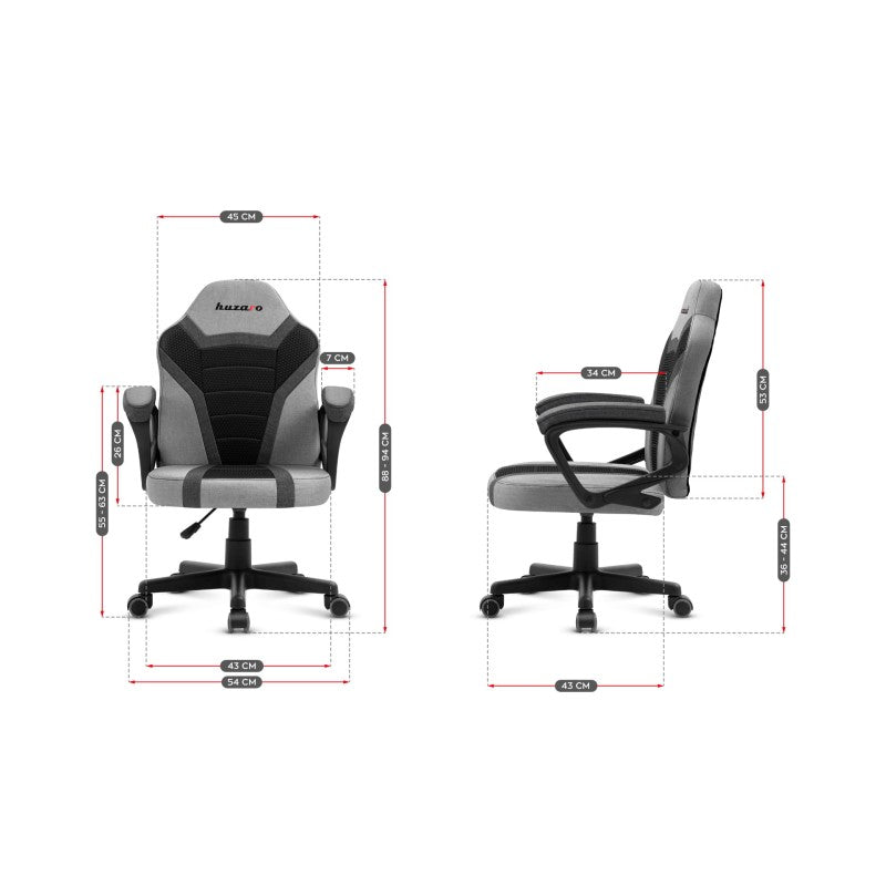 Huzaro Ranger 1.0 Grey Mesh gaming stolica za djecu - slika 20