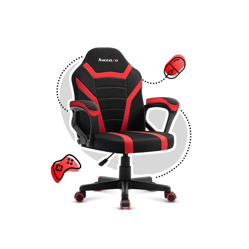 Dječja gaming stolica Huzaro Ranger 1.0 Red Mesh - slika 6