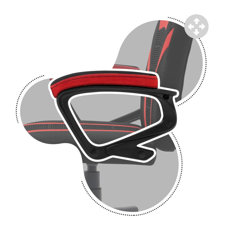 Dječja gaming stolica Huzaro Ranger 1.0 Red Mesh - slika 13
