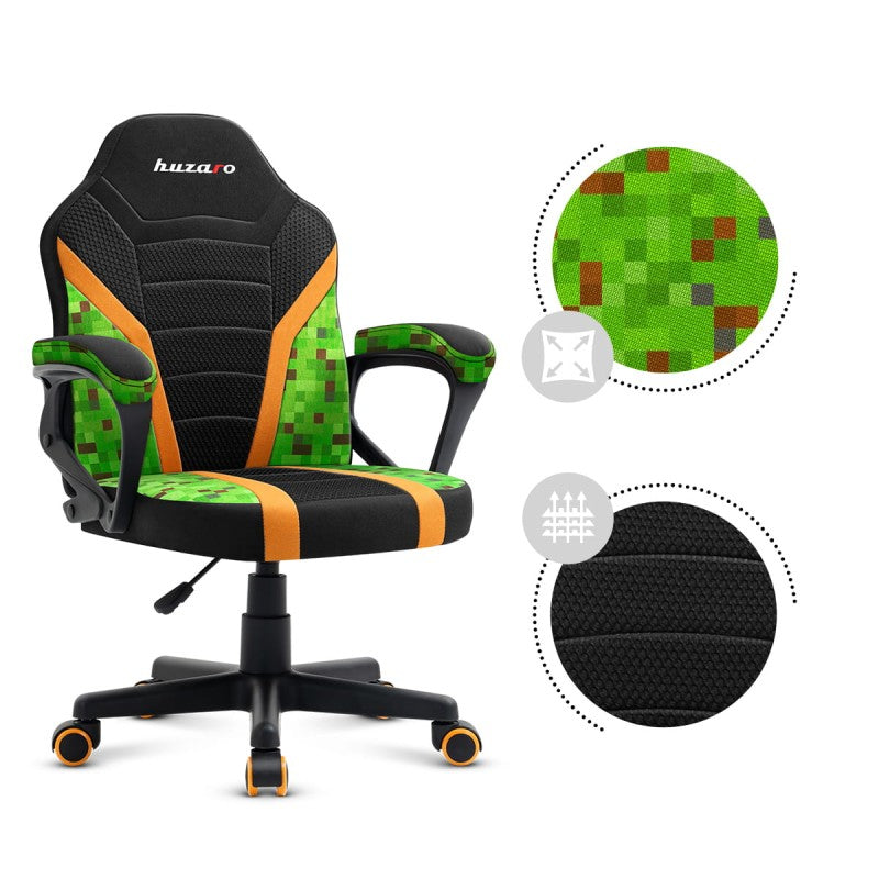Huzaro Ranger 1.0 Pixel Mesh gaming stolica za djecu - slika 9