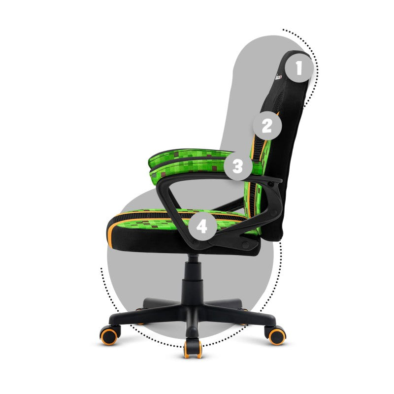 Huzaro Ranger 1.0 Pixel Mesh gaming stolica za djecu - slika 13