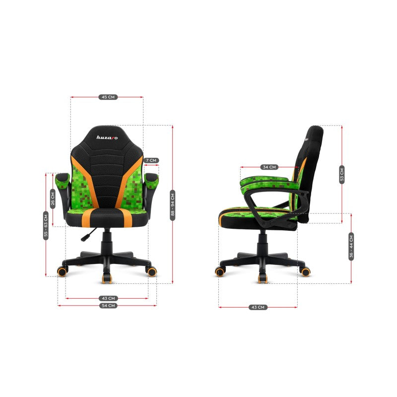 Huzaro Ranger 1.0 Pixel Mesh gaming stolica za djecu - slika 15