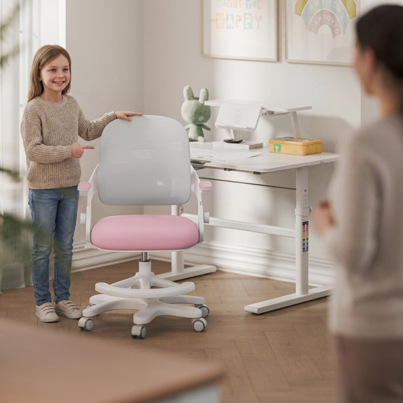 Mark Adler Dječja radna stolica Junior 4.3 Pink-grey - slika 6
