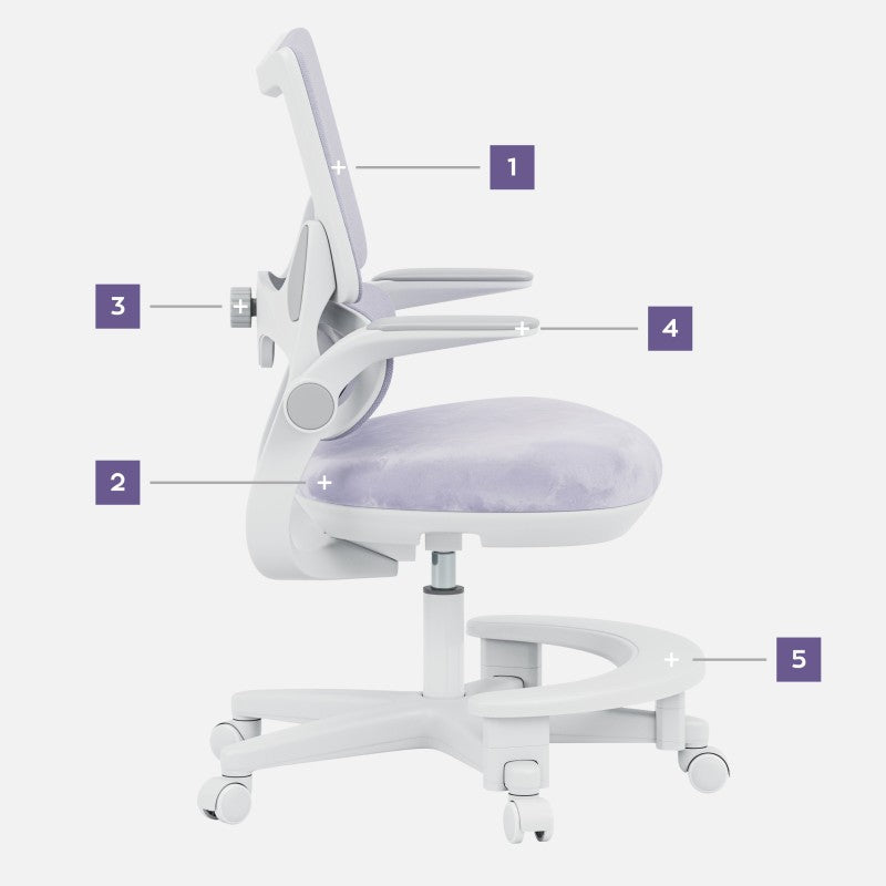 Mark Adler Dječja radna stolica Junior 5.7 Purple - slika 13