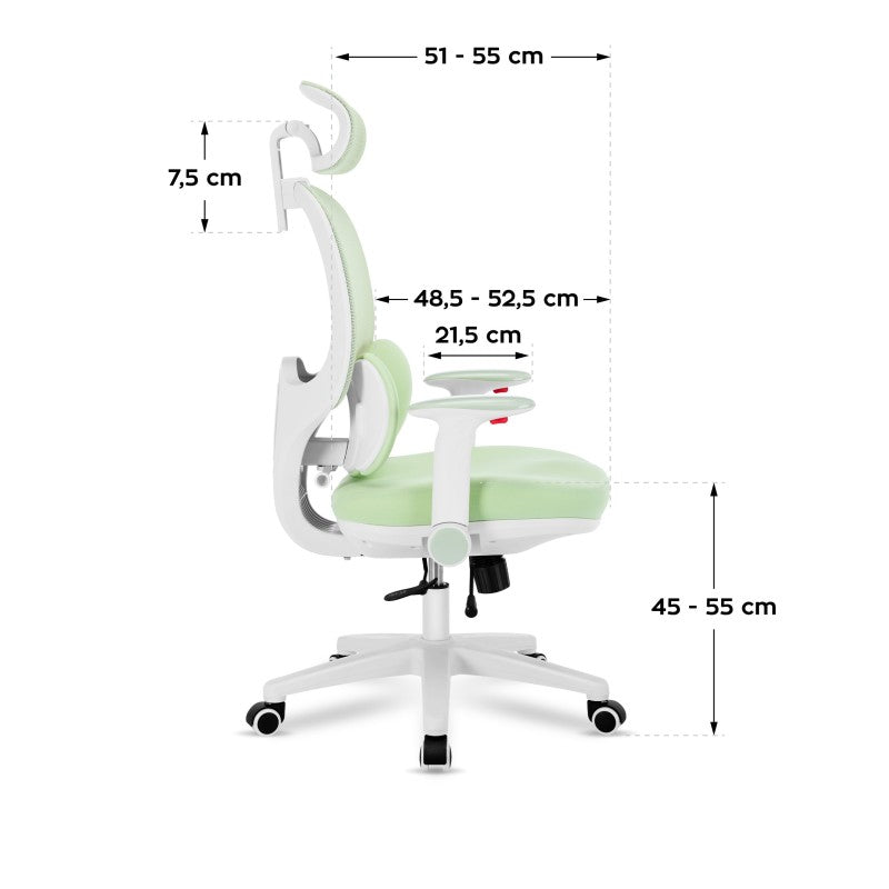 Mark Adler Junior 6.3 Green ergonomska dječja radna stolica - slika 9
