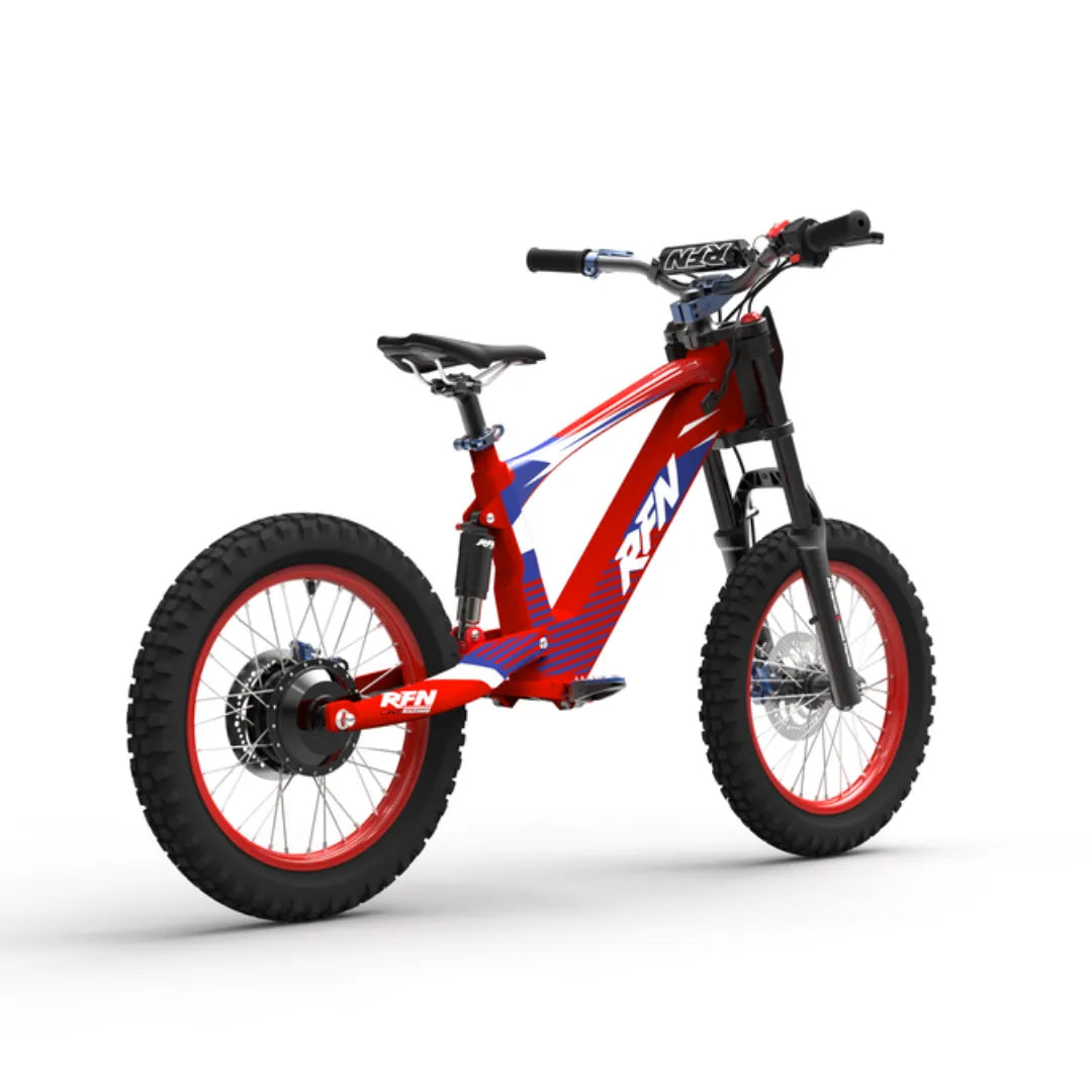 Dječji električni bicikl RFN Apollo Evo Racing 18 crveni pogled sa strane