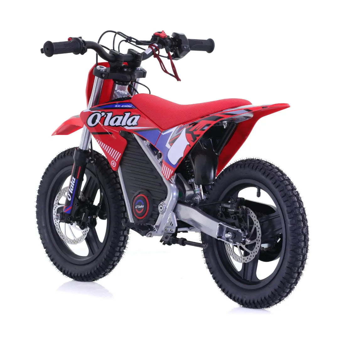 Dječji električni motocikl Apollo Olala SX-E500 crvene boje stražnji pogled