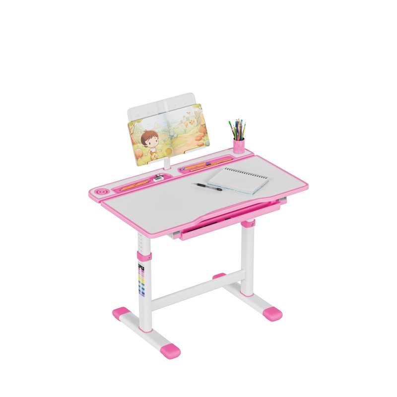 Mark Adler Study 3.0 Pink podesivi dječji radni stol 66 cm - slika 1
