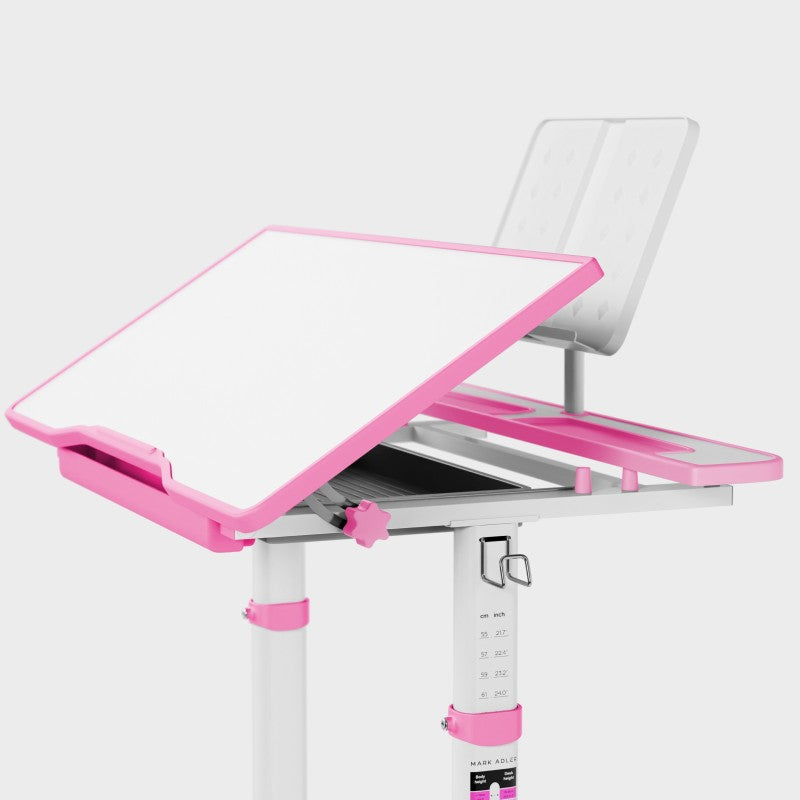 Mark Adler Study 3.0 Pink podesivi dječji radni stol 66 cm - slika 3
