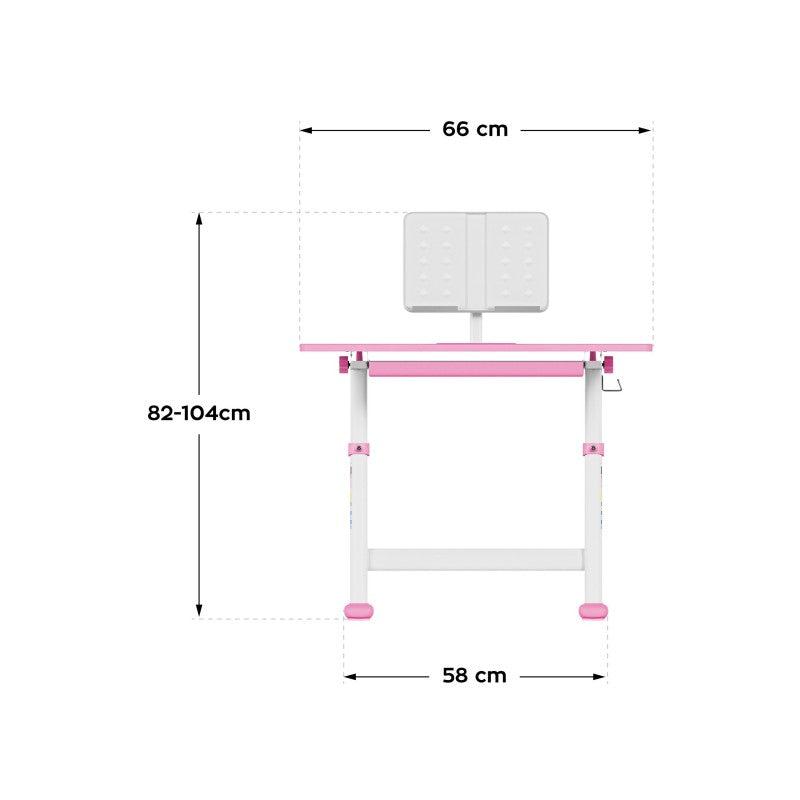 Mark Adler Study 3.0 Pink podesivi dječji radni stol 66 cm - slika 20