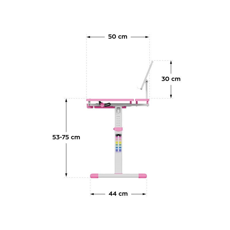 Mark Adler Study 3.0 Pink podesivi dječji radni stol 66 cm - slika 26