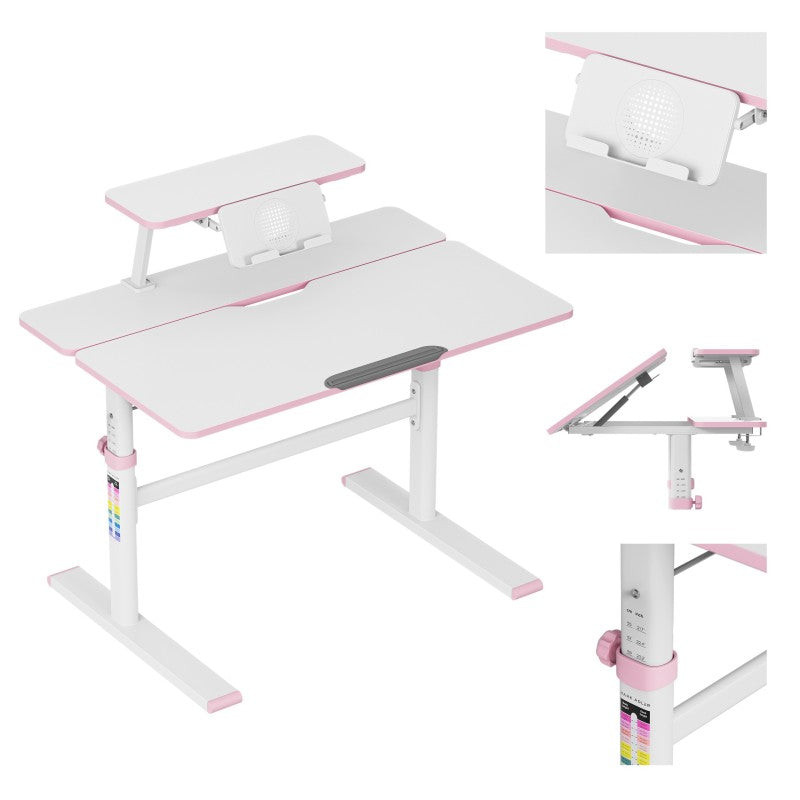 Mark Adler Study 3.7 Pink 90 cm podesivi dječji radni stol - slika 21