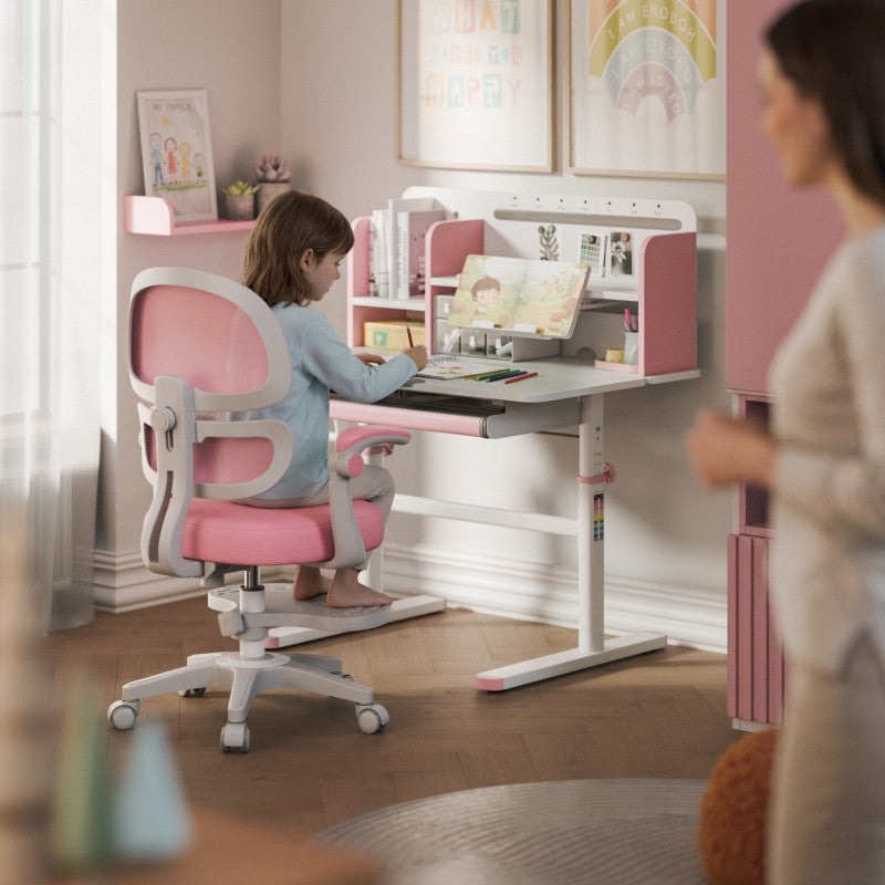Mark Adler Ergonomska stolica za djecu Study 5.0 Pink 90 cm - slika 3