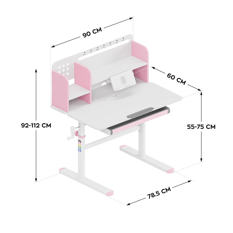 Mark Adler Ergonomska stolica za djecu Study 5.0 Pink 90 cm - slika 7