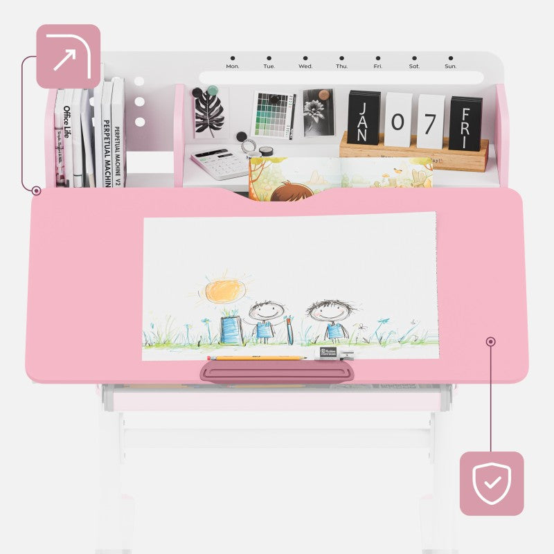 Mark Adler Ergonomski stol za djecu Study 5.0 Pink 90 cm - slika 10