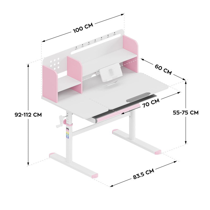 Dječji radni stol Mark Adler Study 5.7 Pink - slika 16