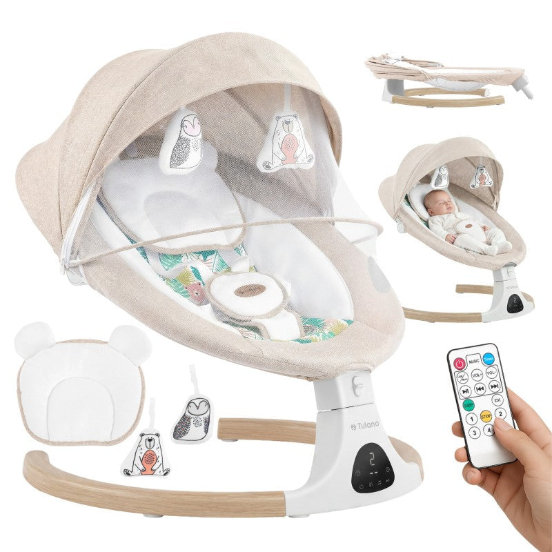 Tulano elektronička stolica za ljuljanje Astrid 35 Beige - slika 6
