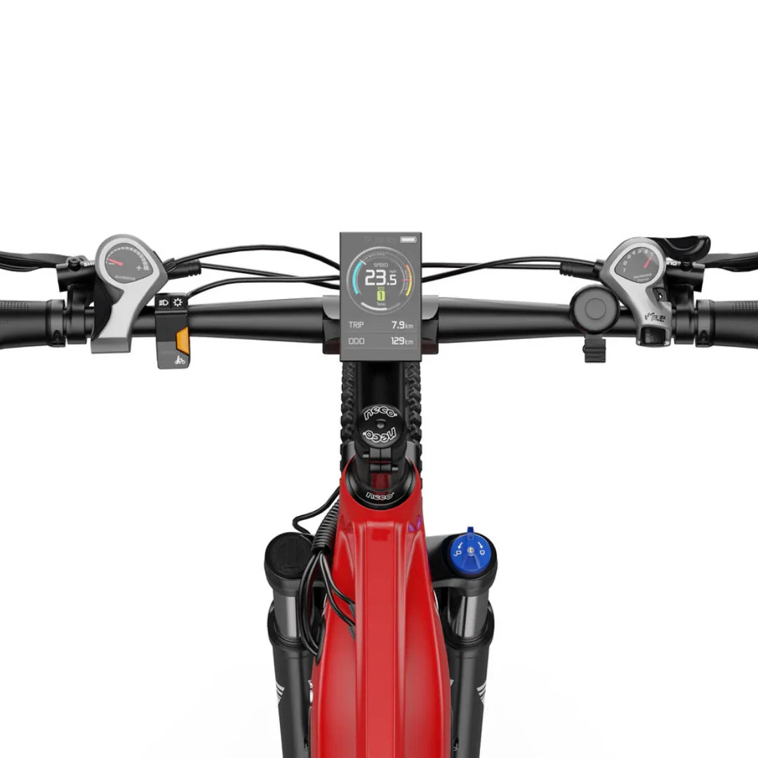 Upravljač električnog bicikla Duotts E29 s LCD zaslonom i Shimano mjenjačima, pogled sprijeda