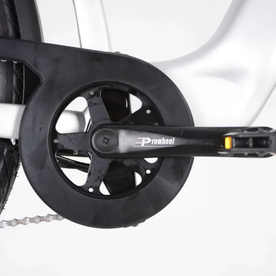 Crni Prowheel pogon s lančanikom na električnom biciklu Econo Apes City EER3 2026 krupni kadar