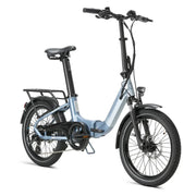 Svijetloplavi električni sklopivi bicikl Jobobike Ace Pro, pogled sa strane