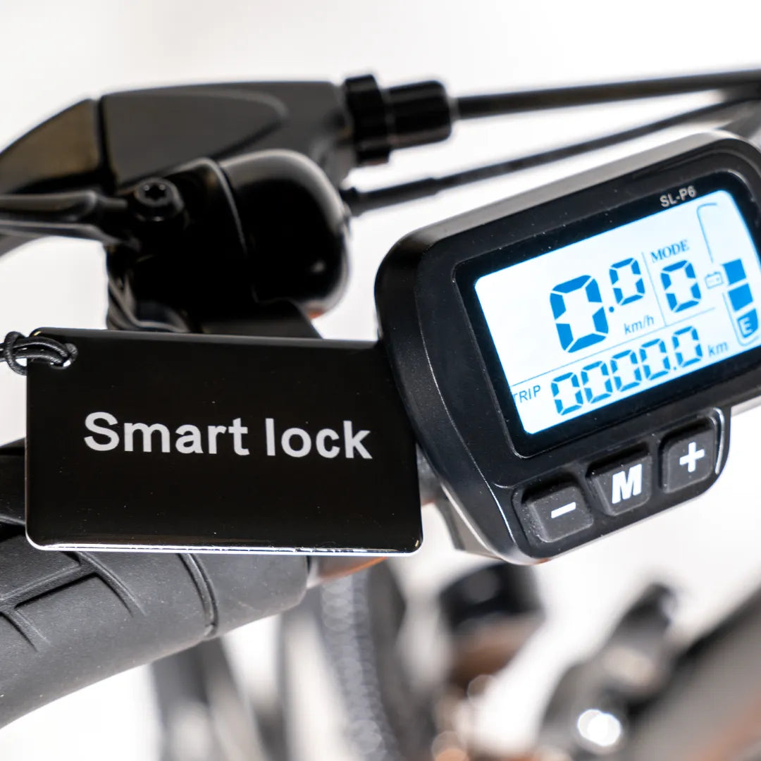 LCD zaslon i kontroler na upravljaču električnog bicikla MS Energy i20 s oznakom Smart lock