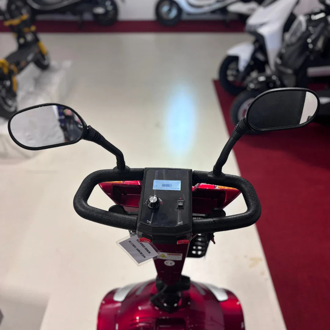 Upravljač električnog skutera za starije osobe Eco Speed Senior s retrovizorima i zaslonom u salonu