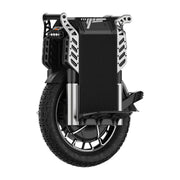Električni monocikl Kingsong F22 Pro, pogled sprijeda na crni dizajn s metalnim detaljima