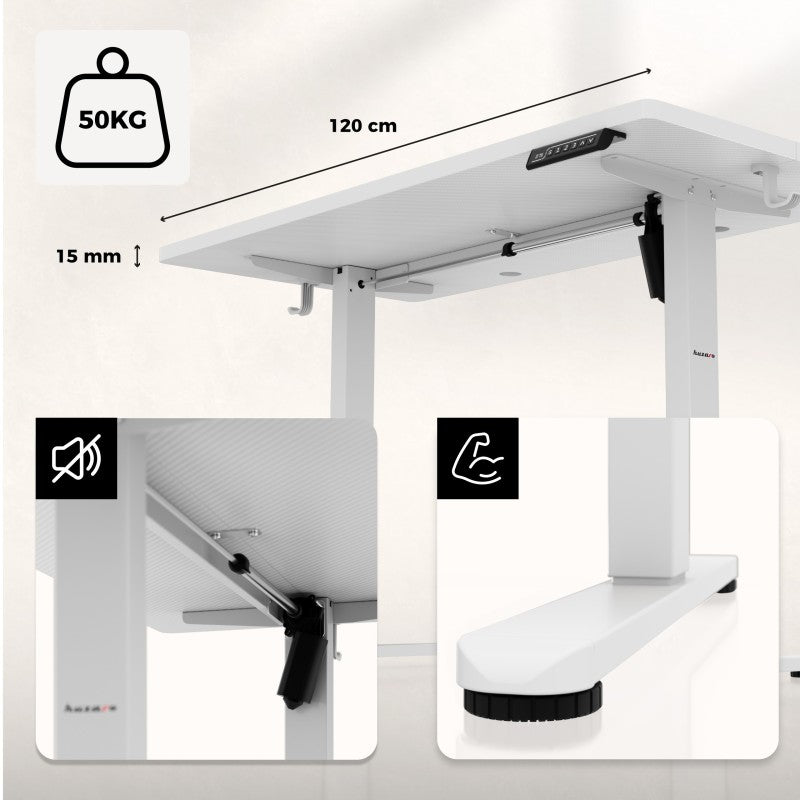 Huzaro Hero 8.1 White električni gaming stol - slika 13