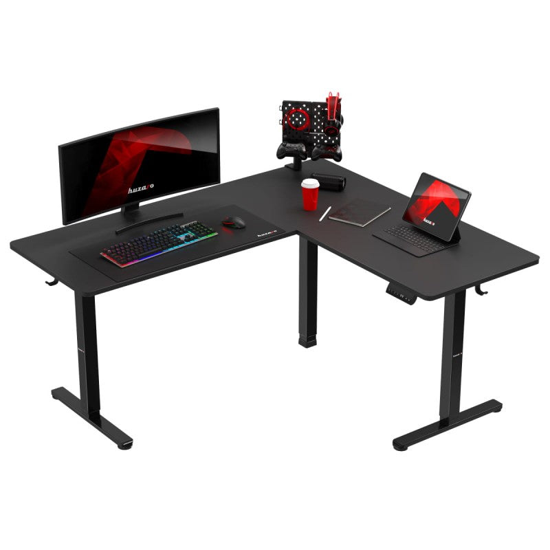 Huzaro Hero 9.5 Black 160 cm kutni električni podizni stol za gaming - slika 1