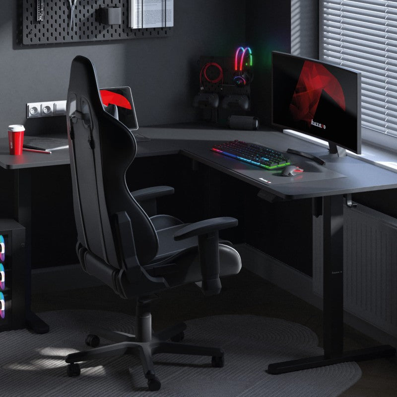 Huzaro Hero 9.5 Black 160 cm kutni električni podizni stol za gaming - slika 3