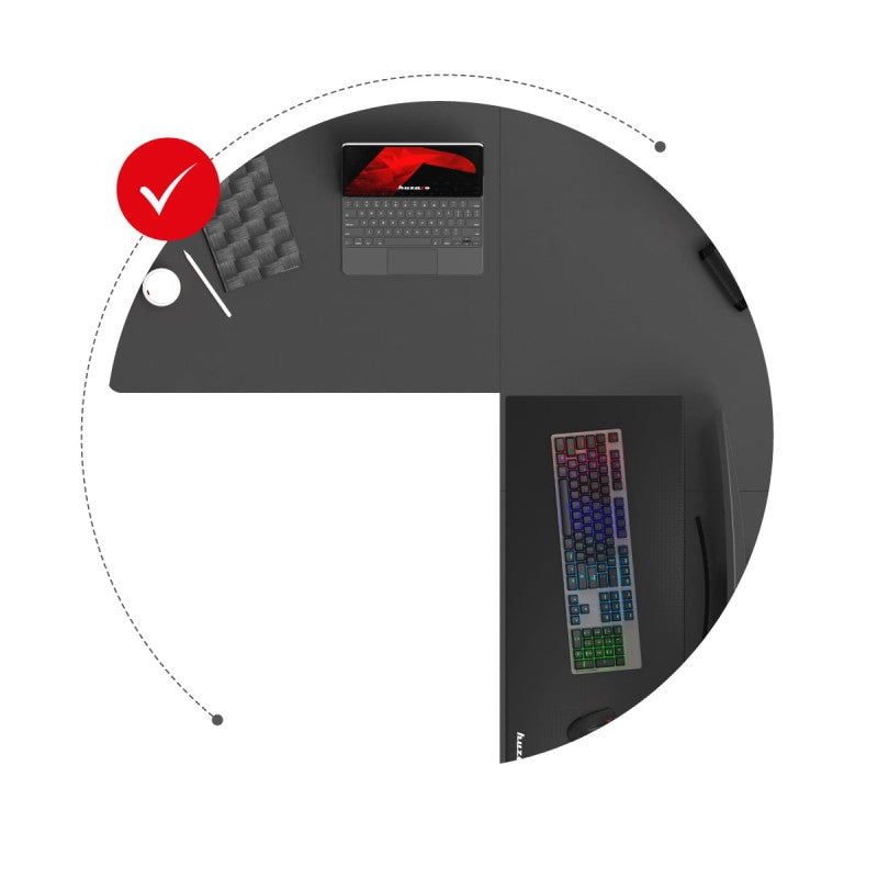 Huzaro Hero 9.5 Black 160 cm kutni električni podizni stol za gaming - slika 43