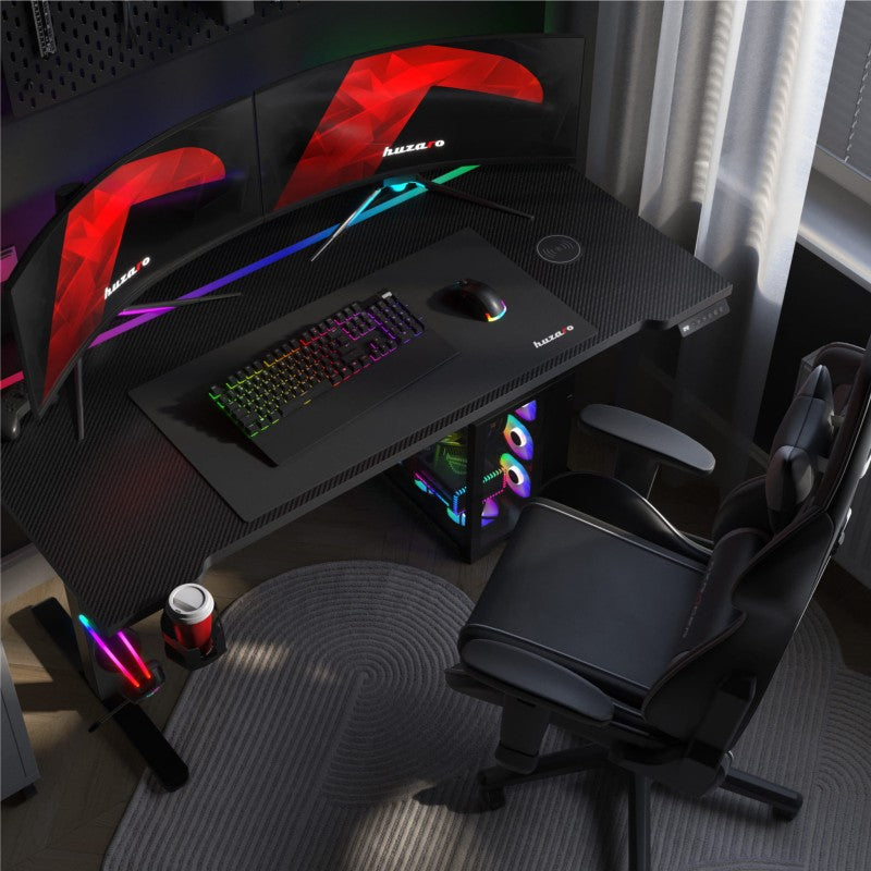 Huzaro Hero 8.7 RGB Black 140 cm električni podizni stol za gaming - slika 22