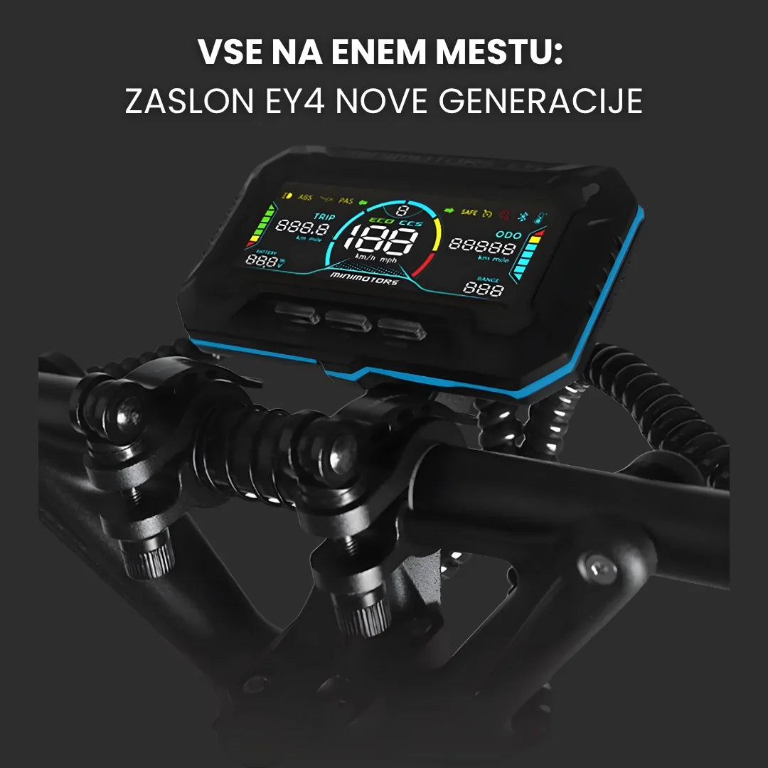 LCD zaslon EY4 na upravljaču električnog romobila Dualtron New Achilleus krupni kadar