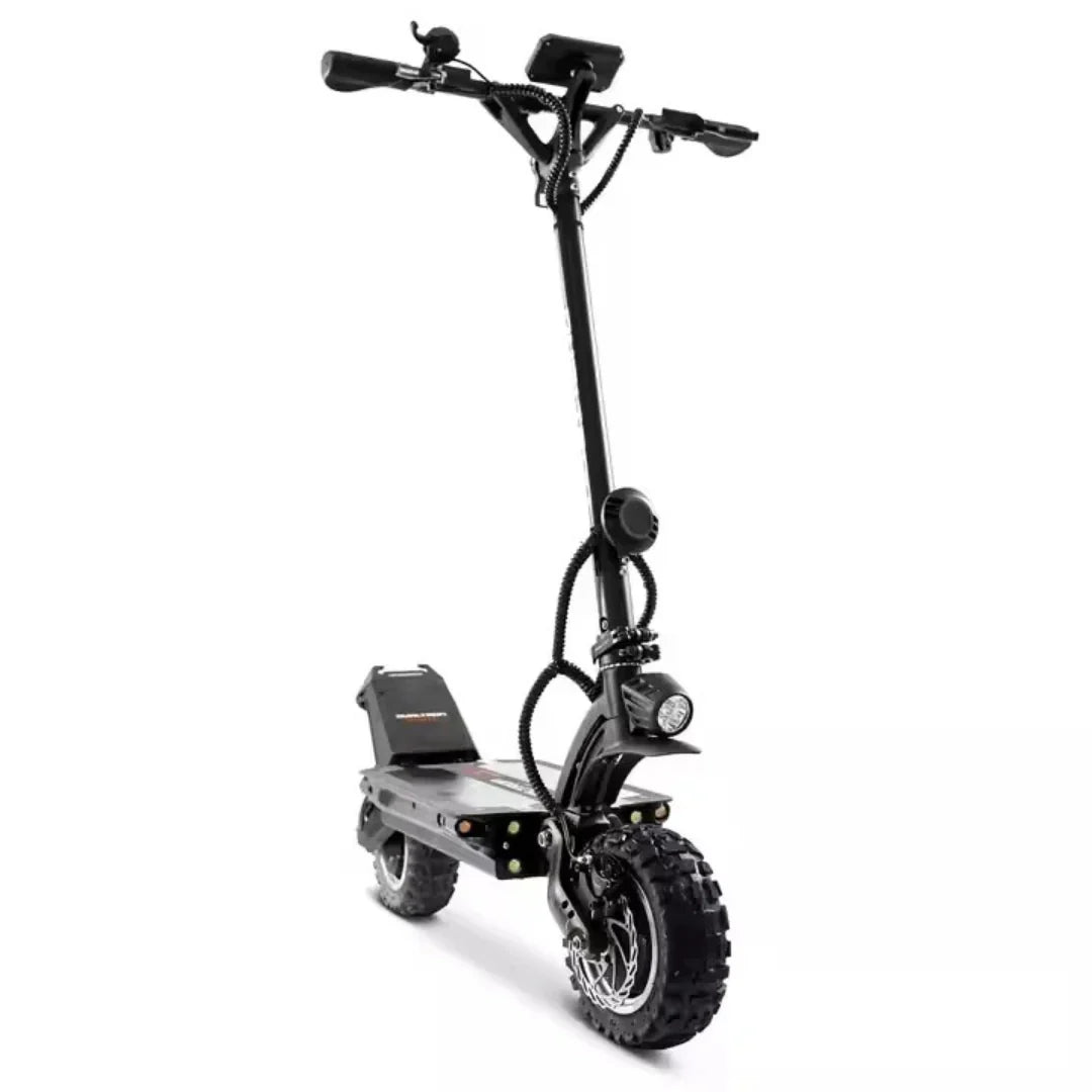 Električni romobil Dualtron Ultra 2 Upgrade crne boje, pogled s prednje strane na terenske gume