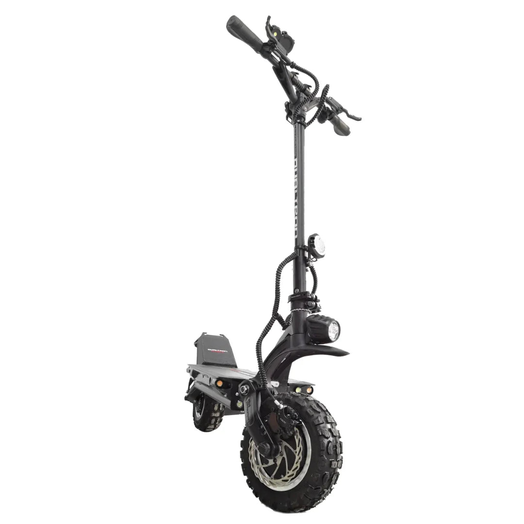 Električni romobil Dualtron Ultra 2 Upgrade crne boje, pogled sprijeda na robusne terenske gume